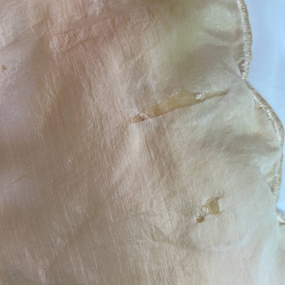 Vintage Embroidered European Sham Light Yellow Color; Beautiful in a Bedroom - Picture 9 of 10